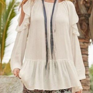 Women's Sundance Whispered Breezes Cold Shoulder Top (XS)
